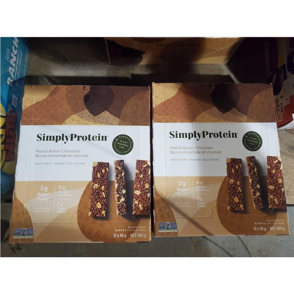 Simply Protein Snack Bars (2 x 12 x 40g) Peanut Butter Chocolate