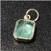 Image 3 : 10K Yellow Gold Emerald Pendant (~Size )(Ring is resizable for $40) (~length inches), Suggested Reta