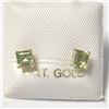 Image 1 : 14K Yellow Gold Peridot(0.75ct) Earrings (~Size )(Ring is resizable for $40) (~length inches), Made 
