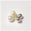 Image 1 : 10K Yellow Gold Fresh Water Pearl Reversible 2In1 Earrings (~Size )(Ring is resizable for $40) (~len