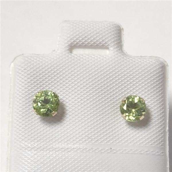 14K Yellow Gold Peridot(0.58ct) Earrings (~Size )(Ring is resizable for $40) (~length inches), Made 