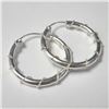Image 2 : Silver Hoop Earrings (~Size )(Ring is resizable for $40) (~length inches), Suggested Retail Value $5