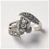 Image 1 : Silver Marcasite Ring (~Size )(Ring is resizable for $40) (~length inches), Suggested Retail Value $