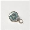 Image 1 : 10K Yellow Gold Greenish Moissanite(1.9ct) Pendant (~Size )(Ring is resizable for $40) (~length inch