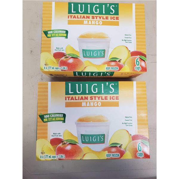 2 x Boxes of Luigi's Mango Italian Style Ice