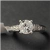 Image 1 : 14K White Gold Diamond (1.05Ct,I1,H) Diamond (0.45Ct,Si1-2,G-H) Ring (~Size 6.5)) (~weight 3.95g), M