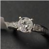 Image 3 : 14K White Gold Diamond (1.05Ct,I1,H) Diamond (0.45Ct,Si1-2,G-H) Ring (~Size 6.5)) (~weight 3.95g), M