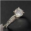 Image 4 : 14K White Gold Diamond (1.05Ct,I1,H) Diamond (0.45Ct,Si1-2,G-H) Ring (~Size 6.5)) (~weight 3.95g), M