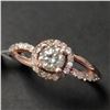 Image 3 : 10K Rose Gold Diamond (0.35Ct,I1,Light Yellowish Green) Diamond(0.15ct) Ring (~Size 6 (~weight 2.63g