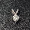 Image 1 : 14K White Gold Diamond (0.15Ct,I2,H) Pendant ( (~weight 0.29g), Appraised Retail $1000