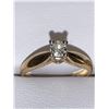 Image 2 : ESTATE ASSET - Ladies Vintage 14K Gold Diamond Solitaire (approx .40 carat) engagement ring with mat