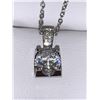 Image 1 : Floating .85 Carat Solitaire Pendant with Chain