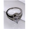 Image 3 : Vera Wang Styled ladies 1.0 Carat Pear cut Solitaire Cluster Ring size 7