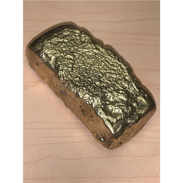 Hand Poured Ingot made from melted computer pins & components 120grams - purity & contents unknown
