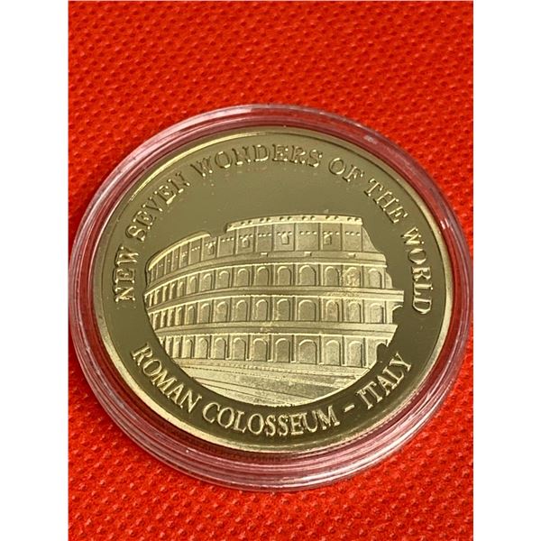 Roman colosseum Italy the seven wonders of the world commemorative coin