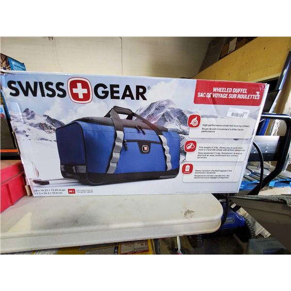 Swill Gear Wheeled Duffel. Bag 28x14.25x13.25" OPEN BOX - SOLD AS IS