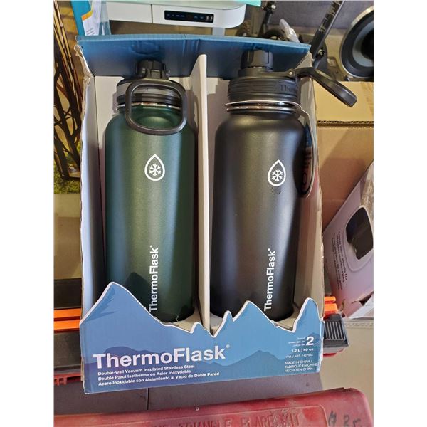 Thermo Flask 40oz Stainless Steel hot or cold drink flasks, set of 2