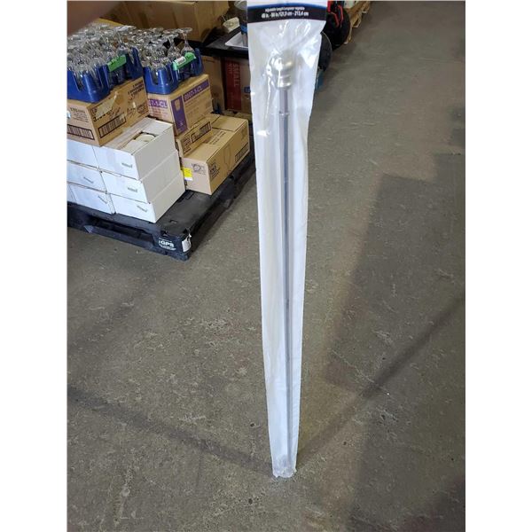 Lot of 6 Mainstays Curtain Rod - Silver - 48"-84"