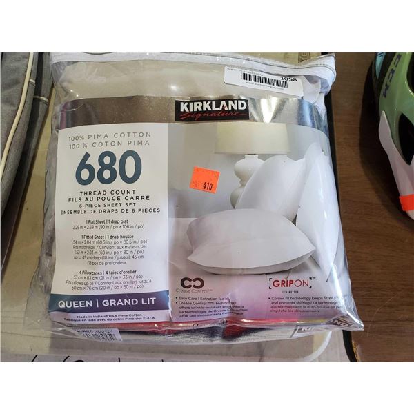 Kirkland 680 Thread Count Queen Size Sheet Set - OPEN BOX - SOLD AS IS