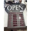 Image 1 : Business Open & Hours Signage, Missing Power Cord ) OPEN BOX - SOLD AS IS