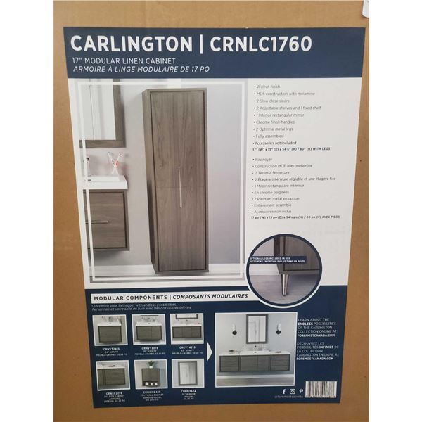 NEW Carlington 17" Linen Cabinet - Walnut