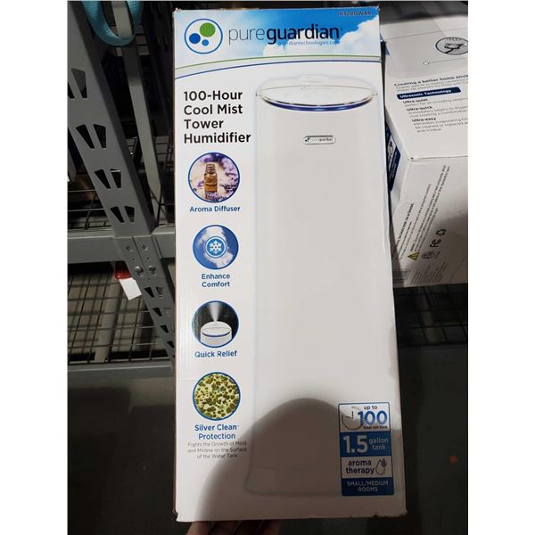 Pure Guardian 100 Hour Cool Mist Tower Humidifier - OPEN BOX - SOLD AS IS