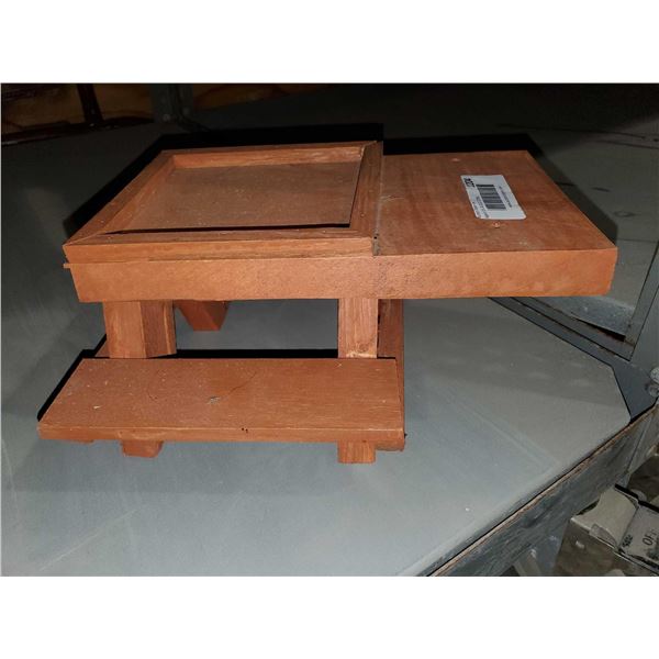 Locally Hand Made Squirrel Feeding Picnic Table
