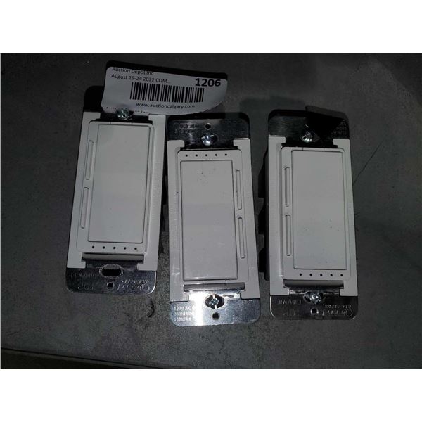 Lot of 3 Intertek  Smart Wi-Fi Dimmer - OUT OF BOX _ SOLD AS IS