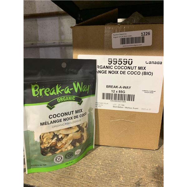 Case lot of Break a way organic coconut mix 12 x 85g