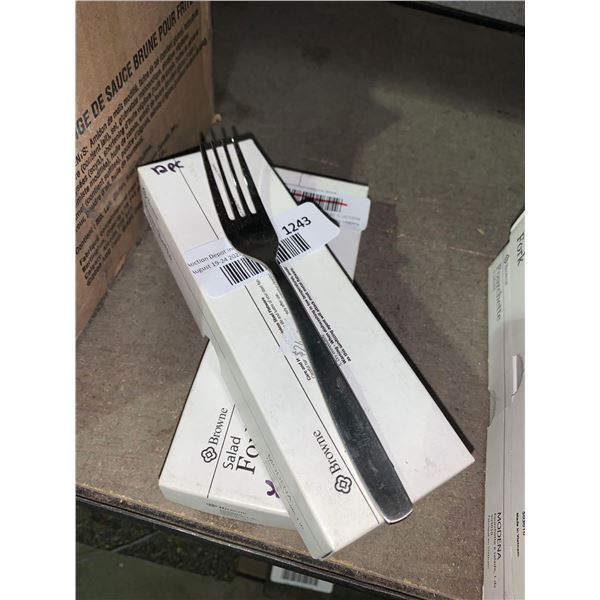 Lot of 2 x 12 Pc New Browne Restaurant Grade Salad Forks - 24 Forks total