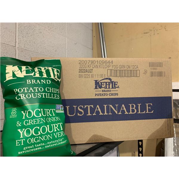 Kettle Brand  Yogurt & Green Onion Potato Chips 12x200g