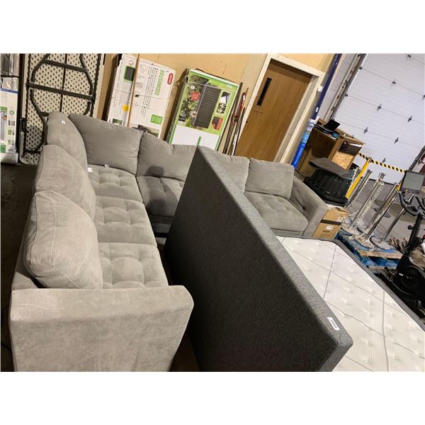 2 pc Sectional Sofa - one side arm loose as seen in photos