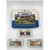 Image 2 : Plasticville HO Scale Building Kit And Three Industrial N scale Train Cars