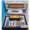 Image 1 : Union Pacific Locomotive Bachman HO Scale Plus Trolley Car Caboose and Garage Set