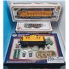 Image 2 : Union Pacific Locomotive Bachman HO Scale Plus Trolley Car Caboose and Garage Set