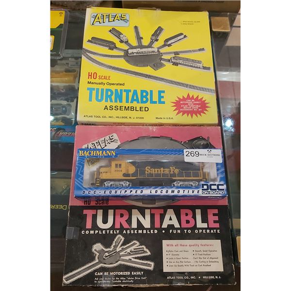 Witham Train Turntable Two Model Railroad Turntables and Bachman DCC Equipped Locomotive ...