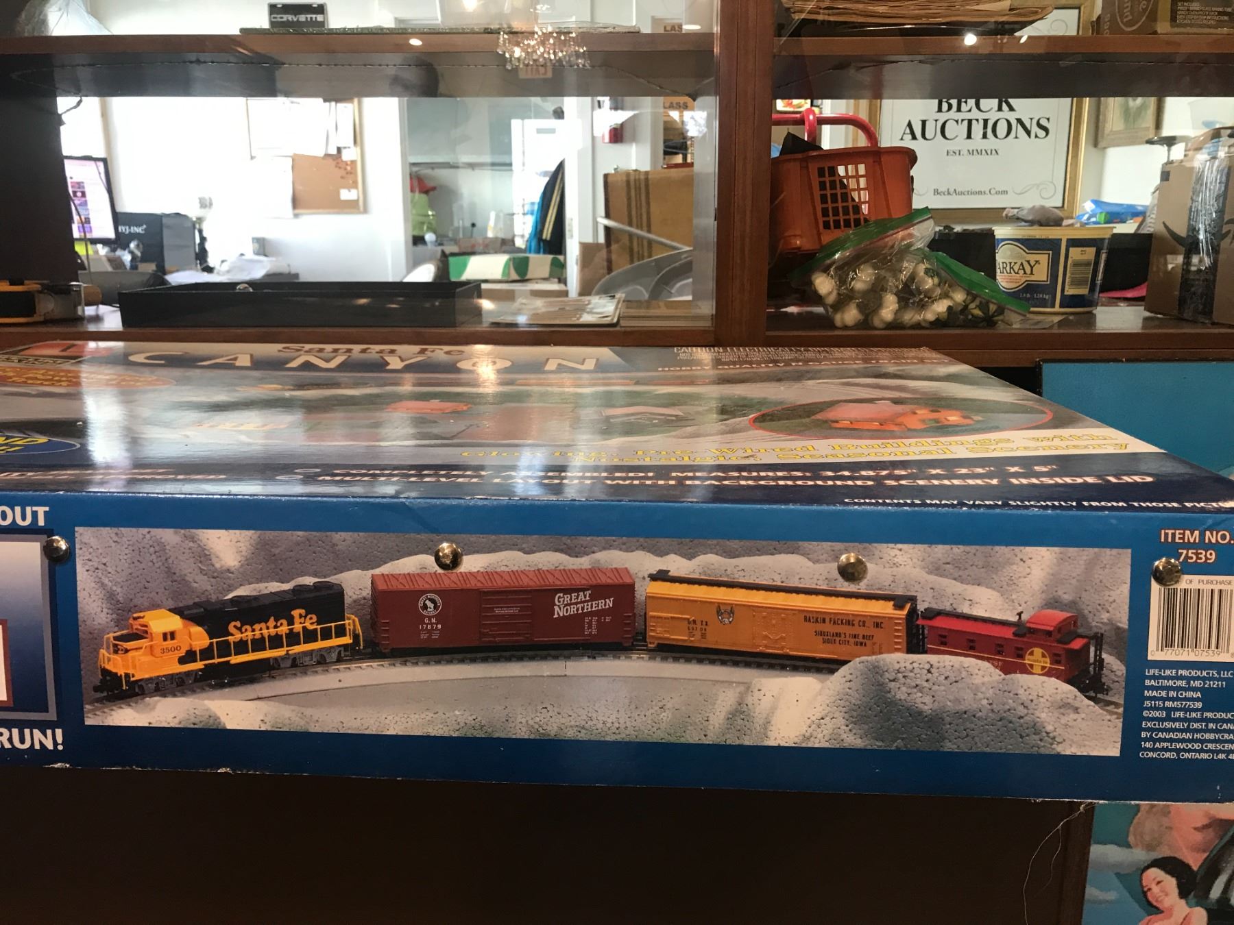 Model Train Set Box Assembled Model Train Set