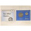2 SILVER CLASSICS: 1944-D WALKING LIBERTY HALF &