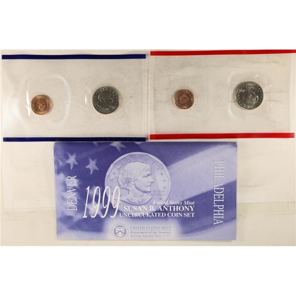 1999-P & D SBA DOLLAR UNC SET IN ENVELOPE