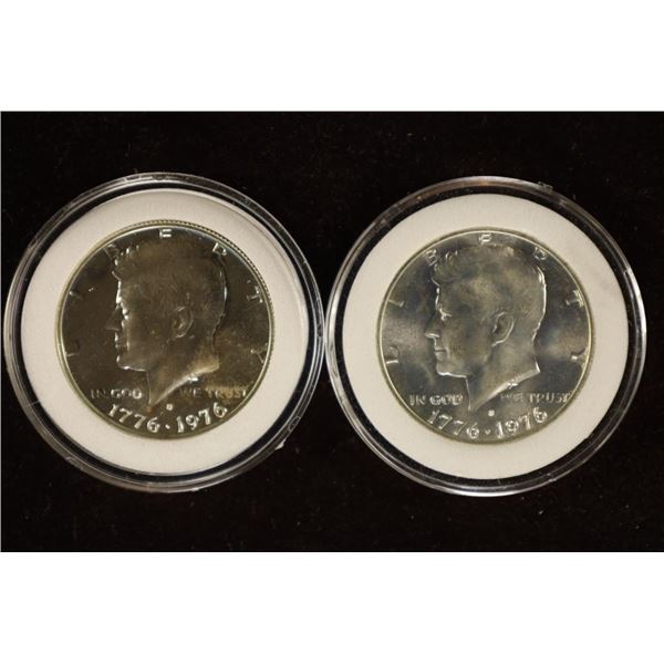 2-1976-S SILVER BICENTENNIAL KENNEDY HALF DOLLARS