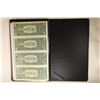 Image 2 : 2009 UNCUT SHEET OF 4-$1 FRN'S CRISP UNC IN NICE