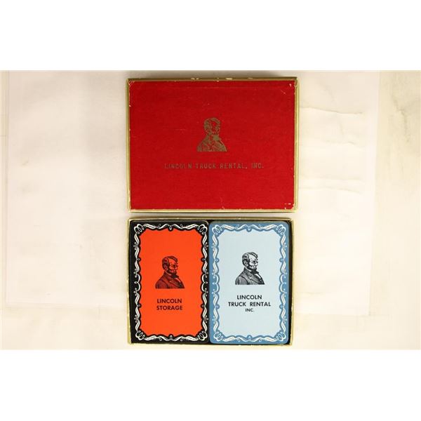 2 DECKS OF ABRAHAM LINCOLN PLAYING CARDS: