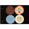 Image 2 : 4-.25 CENT CASINO CHIPS.  MGM GRAND, PALACE