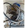 Image 2 : TUB OF VARIOUS SIZE STAINLESS STEEL BRAIDED HOSE, DISHWASHER ELBOWS, SPARE WASHER HOSE, ETC.