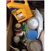 Image 2 : BOX & CRATE OF MISC., 8X1.5" METAL SCREWS, STRAIGHTLINE MARKING CHALK, THUMBTIGHT SEALING COMPOUND, 
