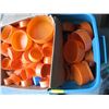 Image 2 : BIN & BOX OF ORANGE PIPE CAPS