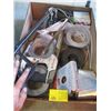 Image 1 : BOX W/MISC. WIRE, HACKSAWS, CABLE LOCKS, ETC.