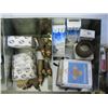 Image 2 : 2 TIER METAL STORAGE UNIT W/ASST. CONTENTS, BRASS FITTINGS, VALVES, ETC.
