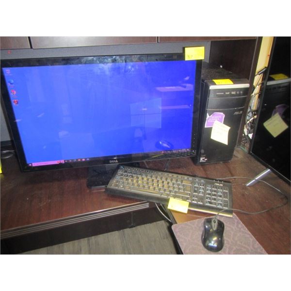 ASUS DESKTOP COMPUTER W/AMD A8 6500 CPU, RAM 6GB, HD 250GB W/DELL 30 ...