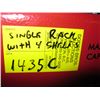 Image 2 : SINGLE HEAVY DUTY PAINTED RED SHELF UNIT W/4 SHELVES